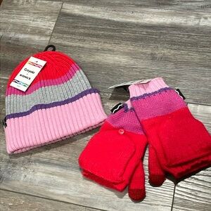 Crayola X Kohl's Kids Ribbed Striped Cuff Beanie Hat with Pom